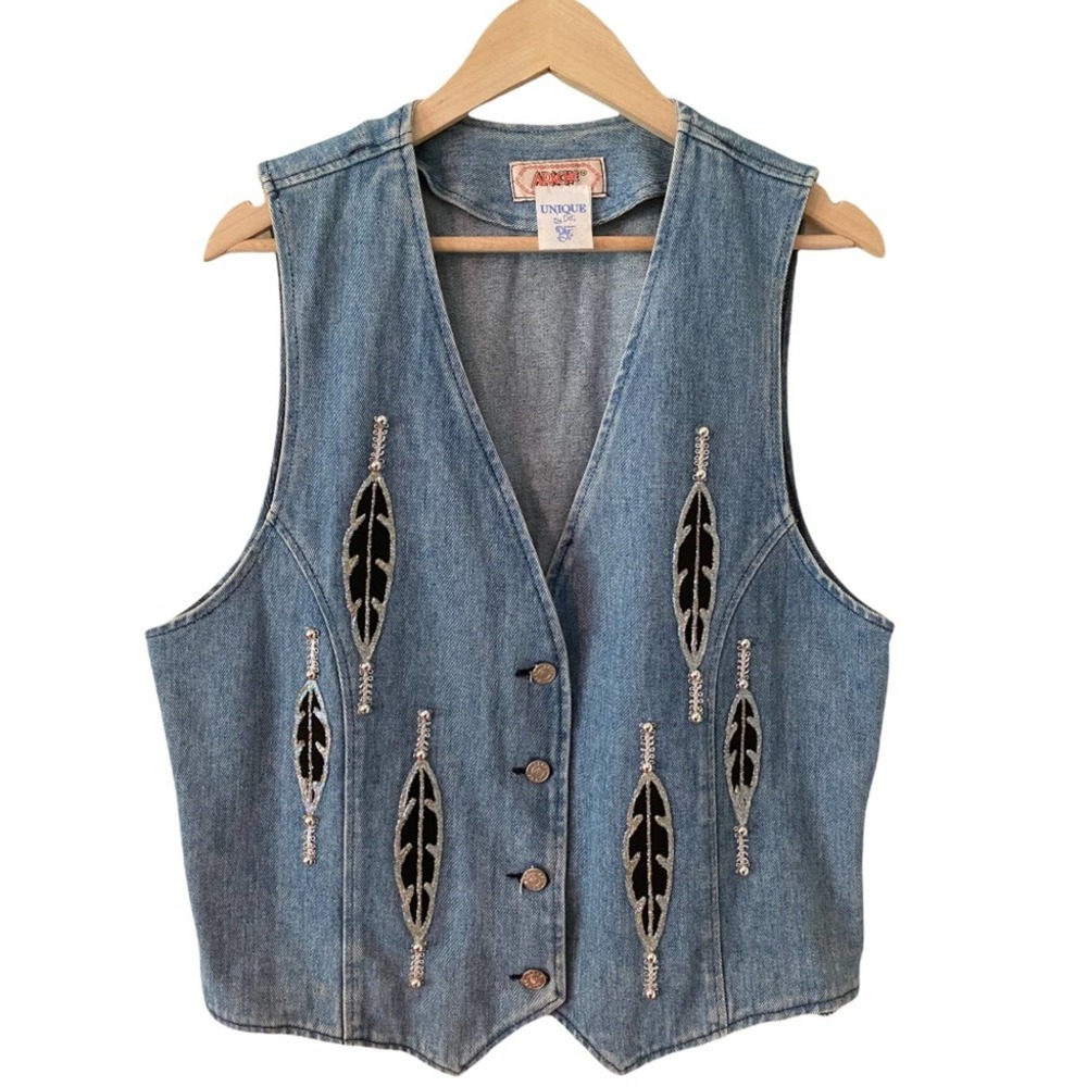 Vintage Apache Western Denim Vest